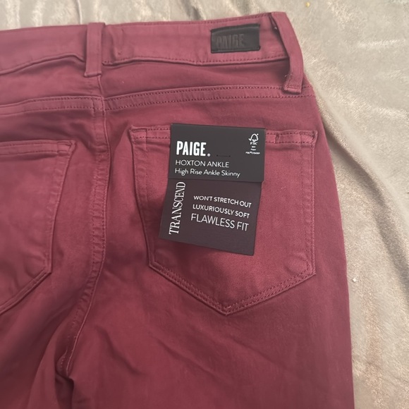 PAIGE Hoxton Ankle Skinny Jeans Roseberry Size 23 NWT $229 - Picture 6 of 6
